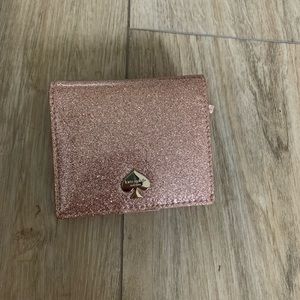 Pink sparkly Kate spade mini-wallet